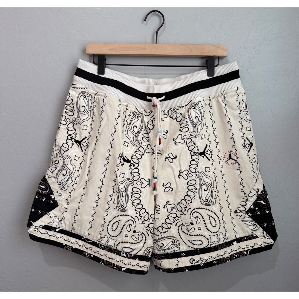 Travis Scott x Air Jordan Paisley Bandana Shorts Orewood Cactus Jack Large NWOT